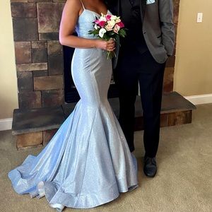 Blue shimmery Prom Dress